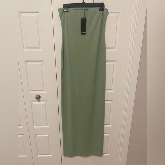 Nastygal Slits Bandeau Midi/Maxi Dress new with tags - Picture 3 of 4